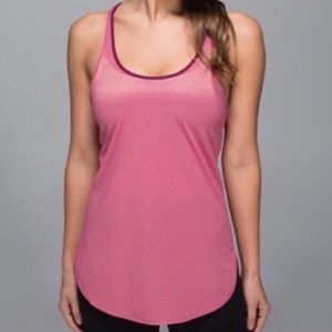Lululemon Athletica What the Sport pink tank top